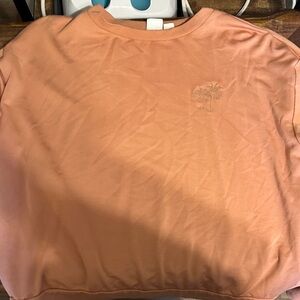 Roxy Apricot Sweatshirt with Embroidered Palm